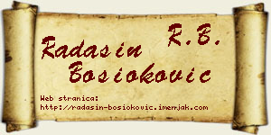 Radašin Bosioković vizit kartica